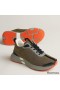 Hermes Heros Sneakers in Khaki Technical Knit
