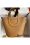 Hermes In The Loop 18 Handmade Bag in Biscuit Clemence Leather