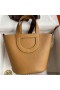 Hermes In The Loop 18 Handmade Bag in Biscuit Clemence Leather