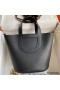 Hermes In The Loop 18 Handmade Bag in Black Clemence Leather