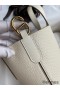 Hermes In The Loop 18 Handmade Bag in Craie Clemence Leather