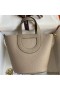 Hermes In The Loop 18 Handmade Bag in Gris Asphalt Clemence Leather