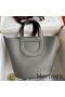 Hermes In The Loop 18 Handmade Bag in Gris Meyer Clemence Leather