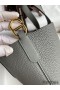 Hermes In The Loop 18 Handmade Bag in Gris Meyer Clemence Leather