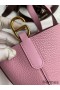 Hermes In The Loop 18 Handmade Bag in Mauve Sylvestre Clemence Leather