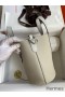 Hermes In The Loop 18 Handmade Bag in Pearl Grey Clemence Leather