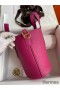Hermes In The Loop 18 Handmade Bag in Rose Purple Clemence Leatherther