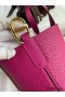 Hermes In The Loop 18 Handmade Bag in Rose Purple Clemence Leatherther