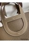 Hermes In The Loop 18 Handmade Bag in Taupe Clemence Leatherther
