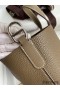Hermes In The Loop 18 Handmade Bag in Taupe Clemence Leatherther