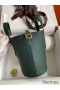 Hermes In The Loop 18 Handmade Bag in Vert Cypres Clemence Leather