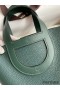Hermes In The Loop 18 Handmade Bag in Vert Cypres Clemence Leather