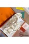 Hermes Inboard Sandals in White Leather and Ribbon