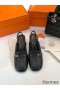 Hermes Infinie 50 Slingback Pumps in Black Leather