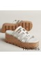 Hermes Isabella 30 Sandals in White Calfskin