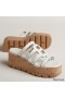 Hermes Isabella 30 Sandals in White Calfskin