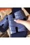 Hermes Izmir Sandals In Blue Matte Niloticus Crocodile