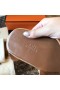 Hermes Izmir Sandals In Brown Epsom Leather