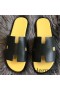 Hermes Izmir Sandals In Dark Green Swift Leather