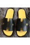 Hermes Izmir Sandals In Dark Green Swift Leather
