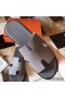 Hermes Izmir Sandals In Grey Epsom Leather