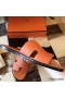 Hermes Izmir Sandals In Orange Epsom Leather