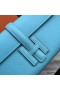 Hermes Jige Elan 29 Clutch Bag In Blue Atoll Epsom Calfskin