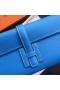 Hermes Jige Elan 29 Clutch Bag In Blue Epsom Calfskin