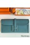 Hermes Jige Elan 29 Clutch Bag In Blue Jean Epsom Leather