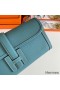 Hermes Jige Elan 29 Clutch Bag In Blue Jean Epsom Leather