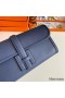 Hermes Jige Elan 29 Clutch Bag In Blue Saphir Epsom Leather