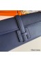 Hermes Jige Elan 29 Clutch Bag In Blue Saphir Epsom Leather