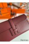 Hermes Jige Elan 29 Clutch Bag In Bordeaux Swift Calfskin