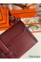 Hermes Jige Elan 29 Clutch Bag In Bordeaux Swift Calfskin