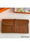 Hermes Jige Elan 29 Clutch Bag In Gold Epsom Leather