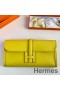 Hermes Jige Elan 29 Clutch Bag In Lime Swift Calfskin