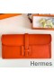 Hermes Jige Elan 29 Clutch Bag In Orange Swift Calfskin