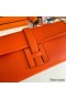 Hermes Jige Elan 29 Clutch Bag In Orange Swift Calfskin