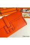 Hermes Jige Elan 29 Clutch Bag In Orange Swift Calfskin