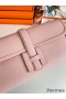 Hermes Jige Elan 29 Clutch Bag In Pink Epsom Leather