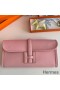 Hermes Jige Elan 29 Clutch Bag In Pink Swift Calfskin