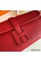 Hermes Jige Elan 29 Clutch Bag In Red Epsom Leather