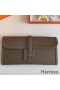 Hermes Jige Elan 29 Clutch Bag In Taupe Epsom Leather
