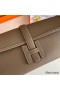 Hermes Jige Elan 29 Clutch Bag In Taupe Epsom Leather