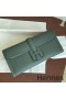 Hermes Jige Elan 29 Clutch Bag In Vert Amande Epsom Leather