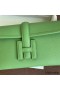 Hermes Jige Elan 29 Clutch Bag In Vert Criquet Epsom Leather