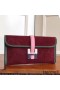 Hermes Jige Elan 29 Clutch In Bordeaux Suede Calfskin