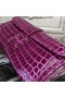 Hermes Jige Elan 29 Clutch In Fuchsia Crocodile Leather