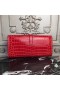Hermes Jige Elan 29 Clutch In Red Crocodile Leather