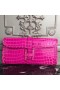 Hermes Jige Elan 29 Clutch In Rose Red Crocodile Leather